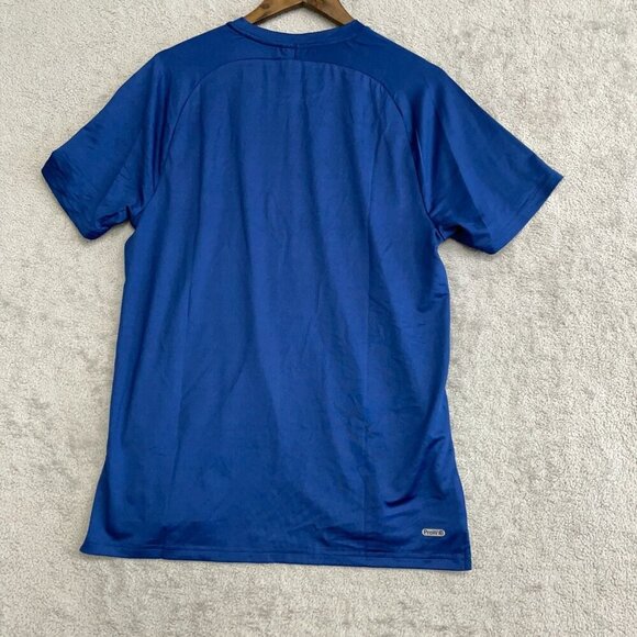 NEW Spyder Active Men's M Blue Short Sleeve Crew Neck Shirt Polyester Blend - Picture 2 of 7